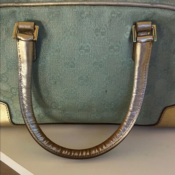 Gucci Teal and Gold Handbag - Picture 8 of 8